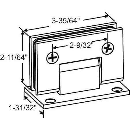 Strybuc Solid Brass Shower Hinge 22-244BCH